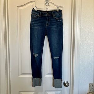 Joe’s Jeans Hailey Fold Over Stretchy Skinny Crop Jeans 26